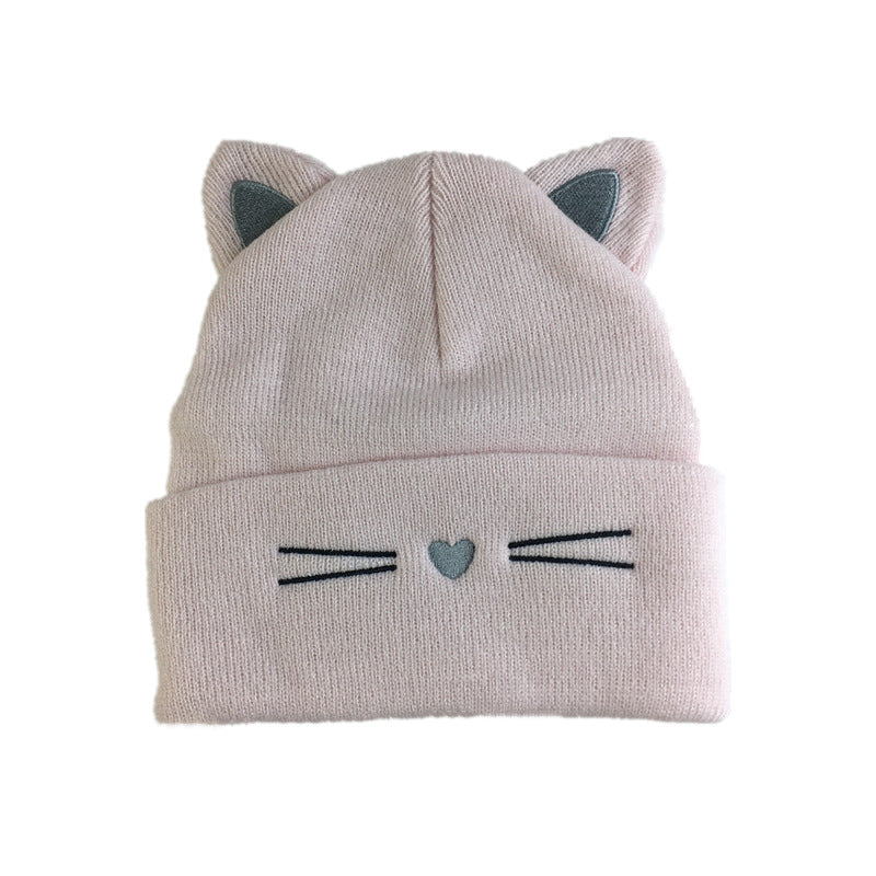 Cute Cat Ear Knitted Winter Hat