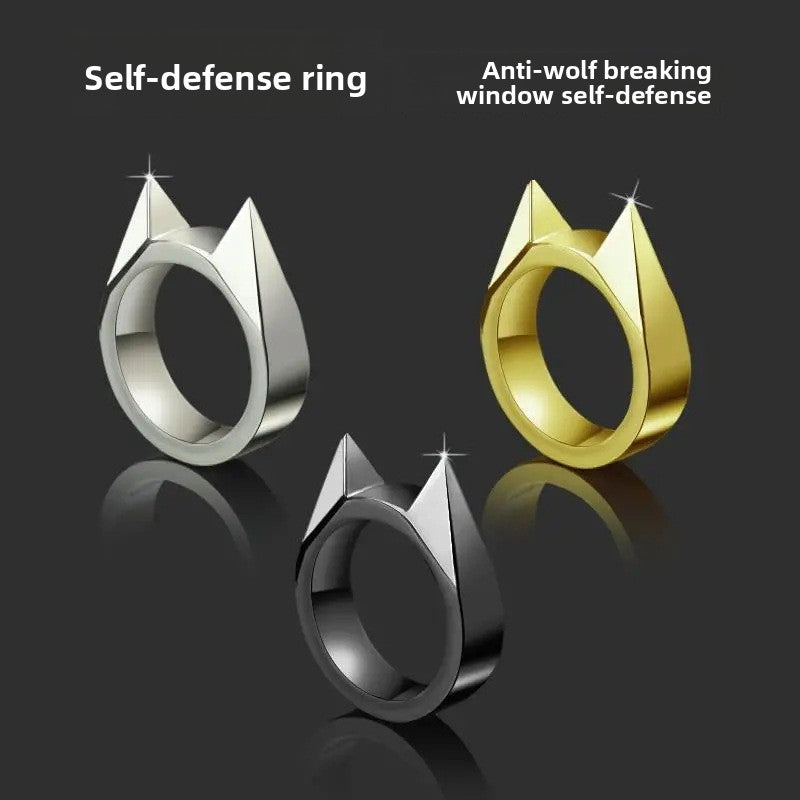 Sleek Cat-Ear Personal Safety Ring