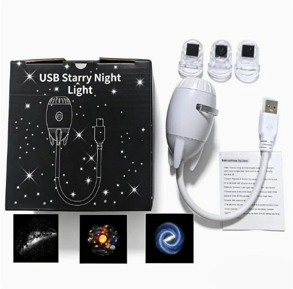 Starry Sky Car Ceiling Projector Light – USB Ambient Night Sky