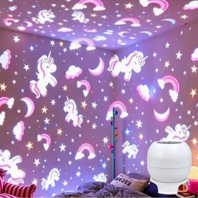 Glow Rotating Night Light Projector – Ocean, Stars & Unicorn Themes