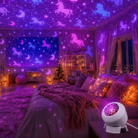 Glow Rotating Night Light Projector – Ocean, Stars & Unicorn Themes